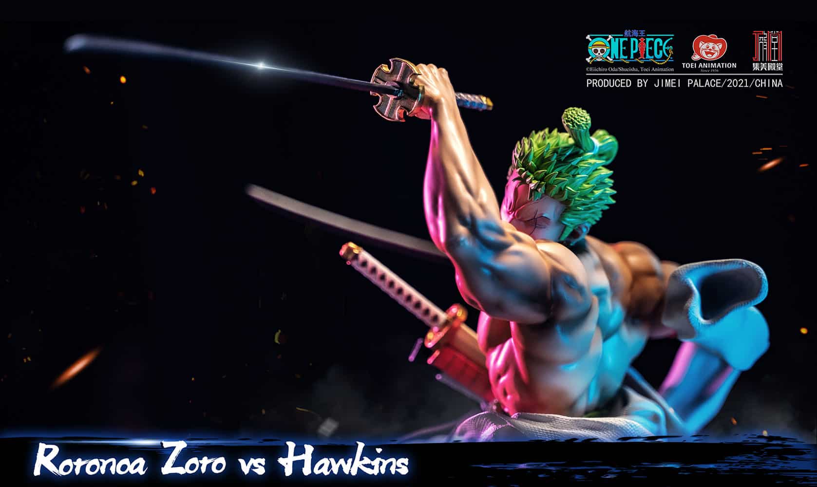 Statuette Zoro vs Hawkins One Piece Jimei Palace 3.