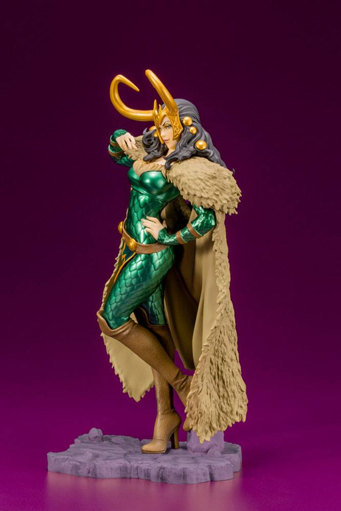 Figurine / Statuette de Loki en résine avec le serpent déversant son venin