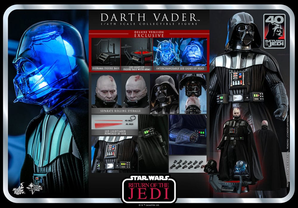 Figurine Hot Toys Dark Vador Deluxe Star Wars Episode VI 40th