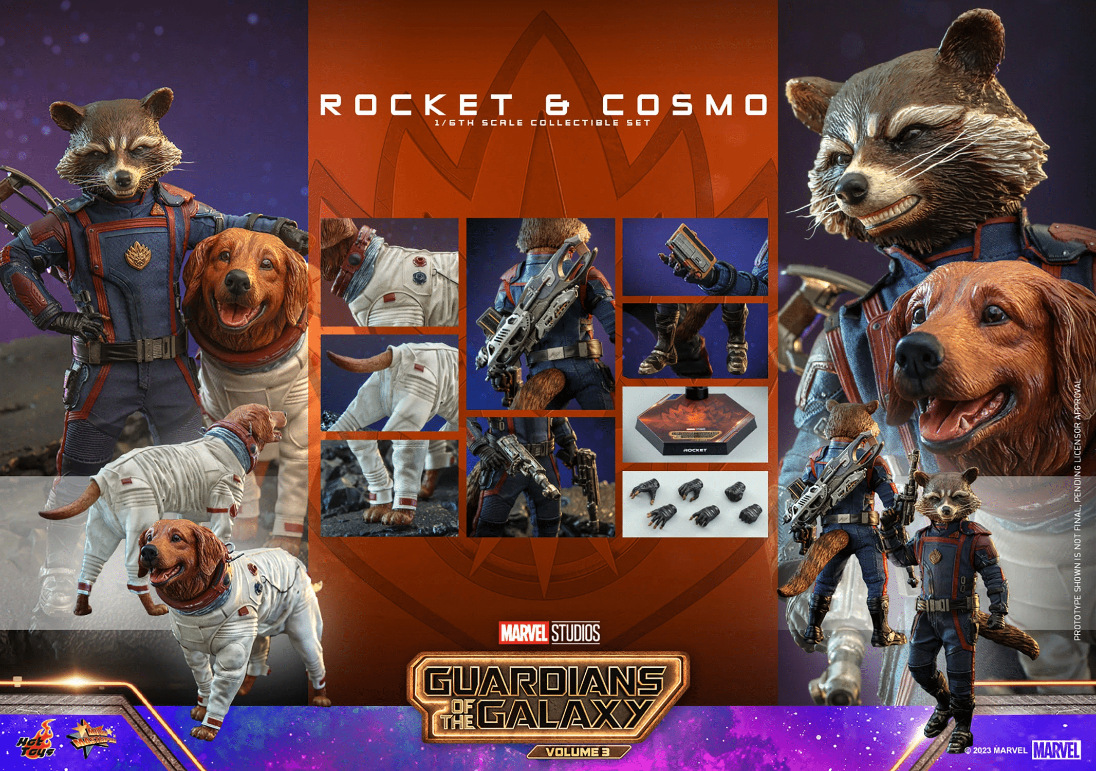 Hot Toys - Rocket and Cosmo set - Les Gardiens de la Galaxie Vol.3